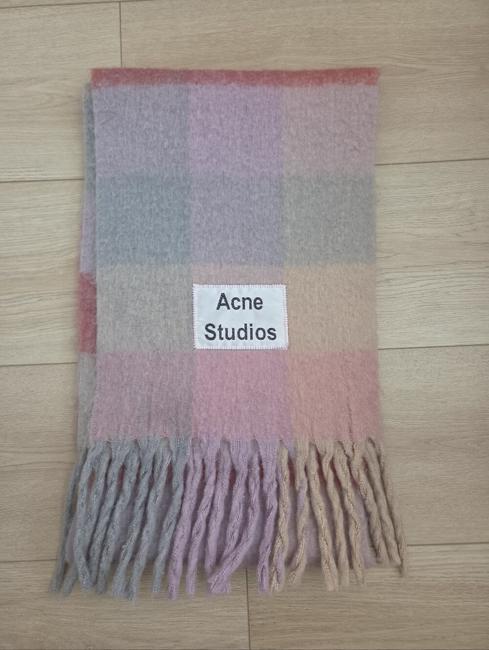 Acne Studios Striped Alpaca Wool Scarf w/Fringe